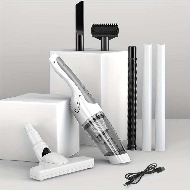 3-In-1 Handheld Cordless Vacuum Cleaner, Upgraded Powerful Brushless Motor, Mini Portable Vacuum, Lightweight Handheld Vacuum, with Additions, Suitable for Home And Car Use, Wet And Dry Use