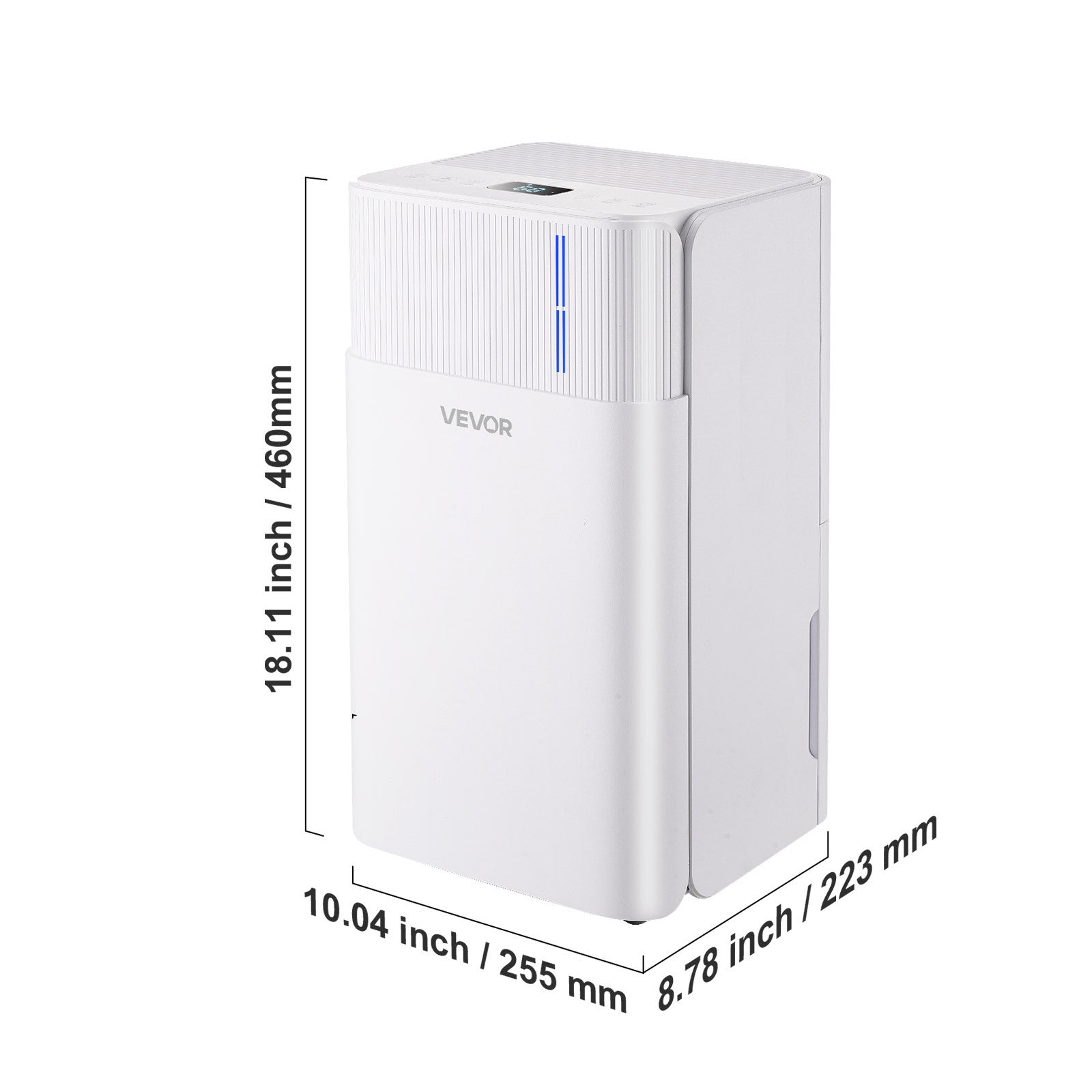 VEVOR 30 Pints Dehumidifier for Home & Basement, Drain Hose for Commercial & Industrial Use, Smart Humidity Control, Low Noise for Large Rooms, Warehouses, Bedrooms & Storage, Large Coverage,White