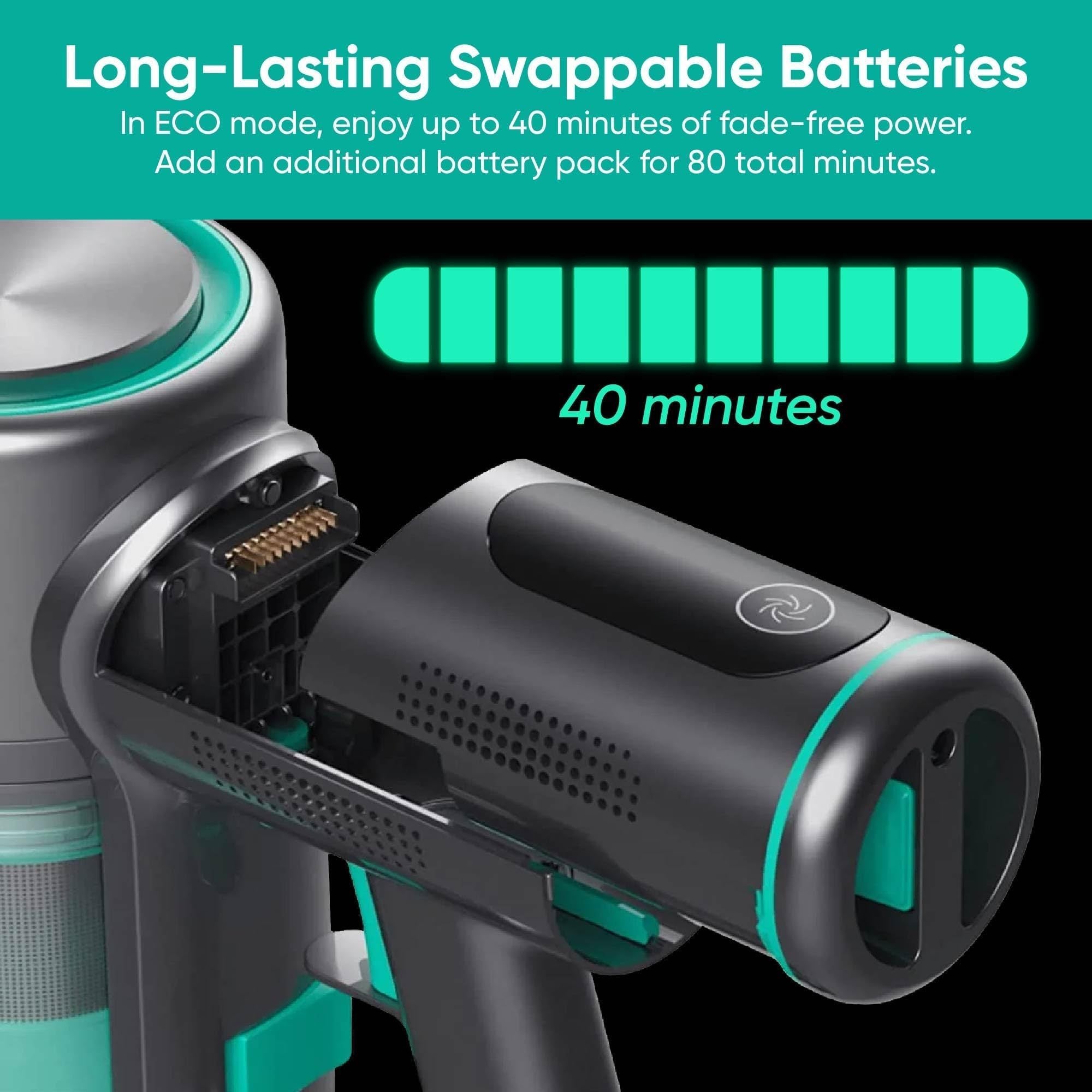 Wyze Cordless Vacuum S with 20Kpa Powerful Suction, Lightweight Stick with HEPA Filter 3 Pack, 300W Powerful Brushless Motor, 40mins Runtime for Home Hard Floor Carpet Pet Hair