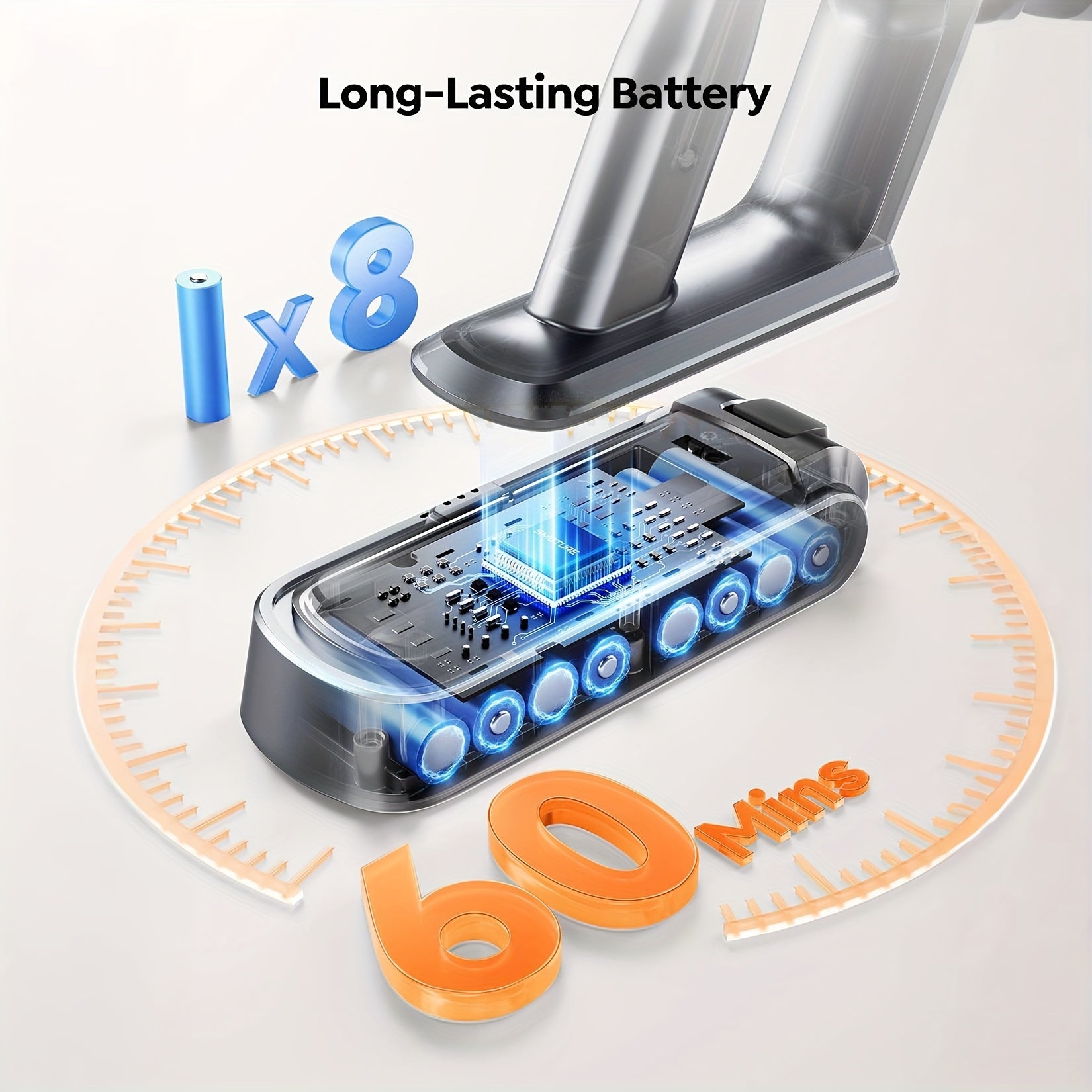 BUTURE VC90 Cordless Stick Vacuum Cleaner with Touch Screen & Hurricane Mode, Upgraded 46KPA Powerful Suction, Self-Standing Cordless Vacuum Suitable for Home, Pet Hair, Carpets, Anti-Tangle System, 50.72oz Dust Cup, Low Sweeper for Plug