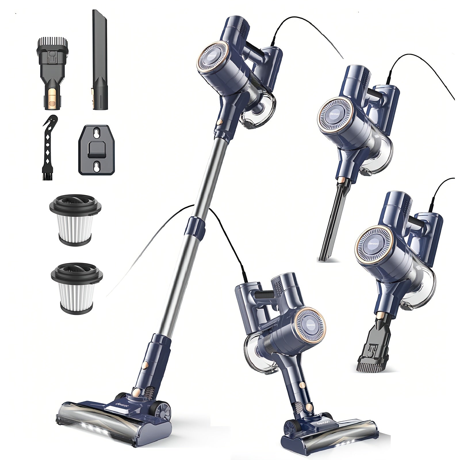 The INSE Portable Vacuum Cleaner Boasts a Strong 29KPA Suction Power, Making It Easy to Eliminate Pet Hair from Both Carpets And Wooden Floors. It Comes with an Led-Lit Nozzle And Various Attachments, Perfect for Tidying Up Car Interiors