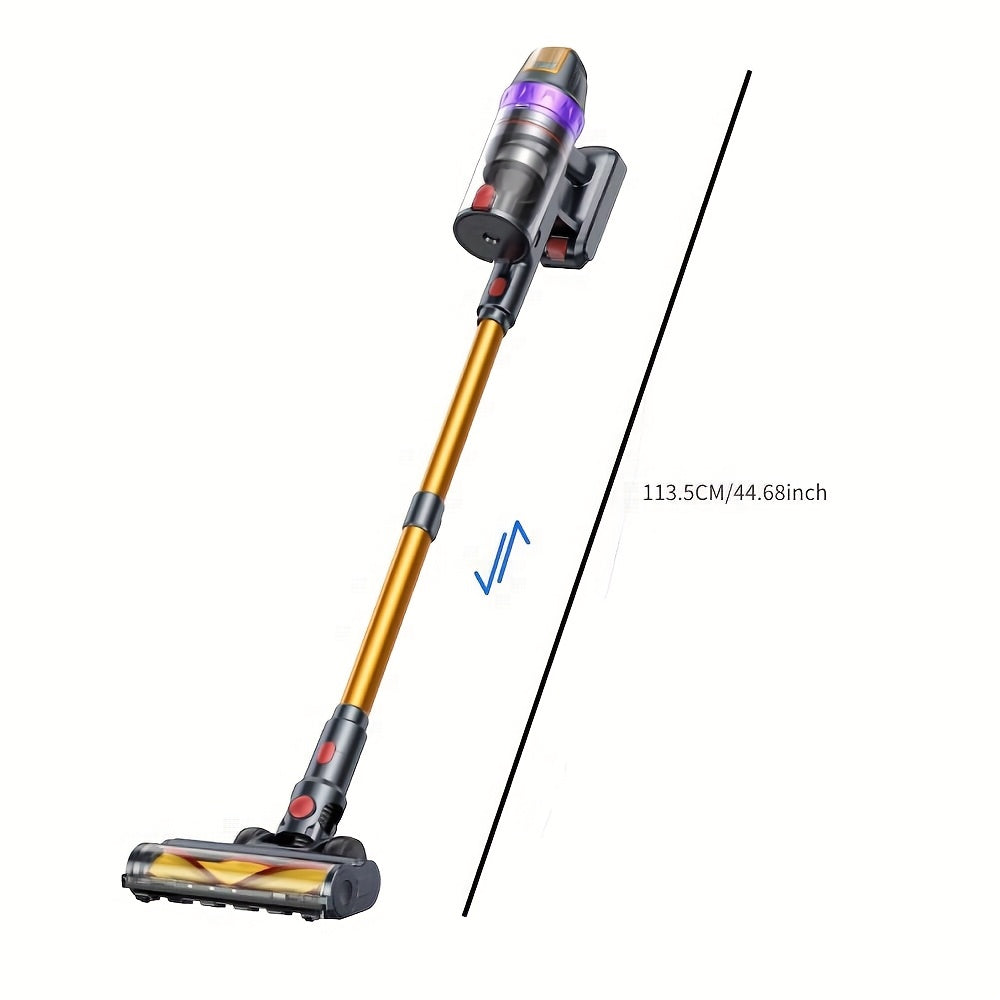 BUTURE VC90 Cordless Stick Vacuum Cleaner with Touch Screen & Hurricane Mode, Upgraded 46KPA Powerful Suction, Self-Standing Cordless Vacuum Suitable for Home, Pet Hair, Carpets, Anti-Tangle System, 50.72oz Dust Cup, Low Sweeper for Plug